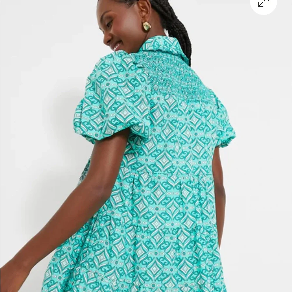Hyacinth House Mint Green Geo Floral Graham Mini Dress - Picture 4 of 9